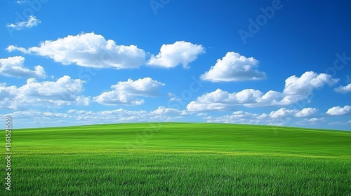 Fresh and Natural Field Landscape with Expansive Plains and Sky Background