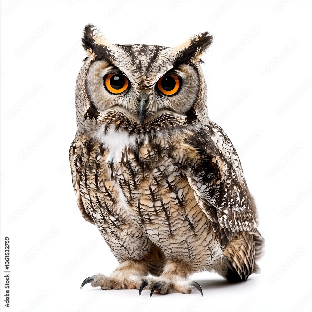 Obraz premium great horned owl on a branch