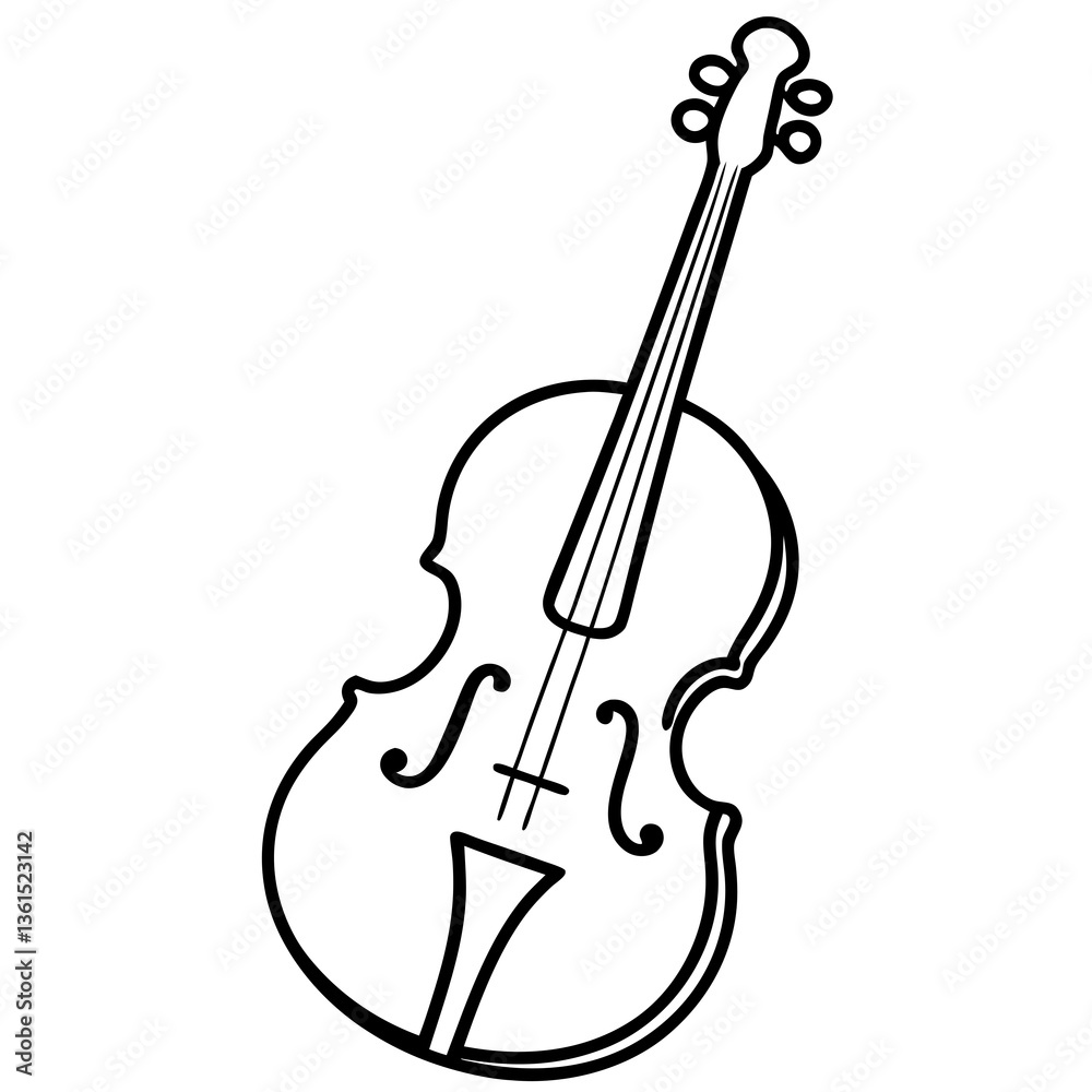 Fototapeta premium Cello chopper line art vector illustration 