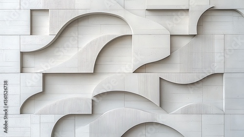 Modern Architectural Wall Design Geometric Shapes Texture Background