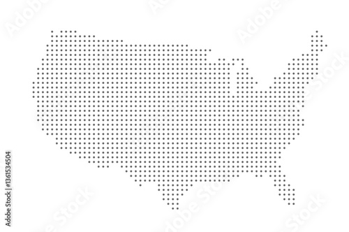 U.S. maps, dots, circles, middle - objects, icons, symbols, pictograms