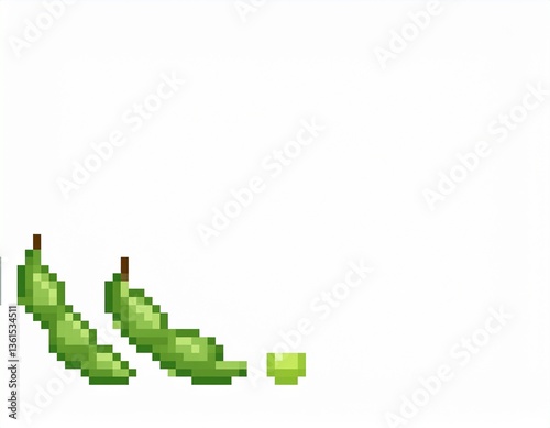 ゲームのドット絵風の枝豆