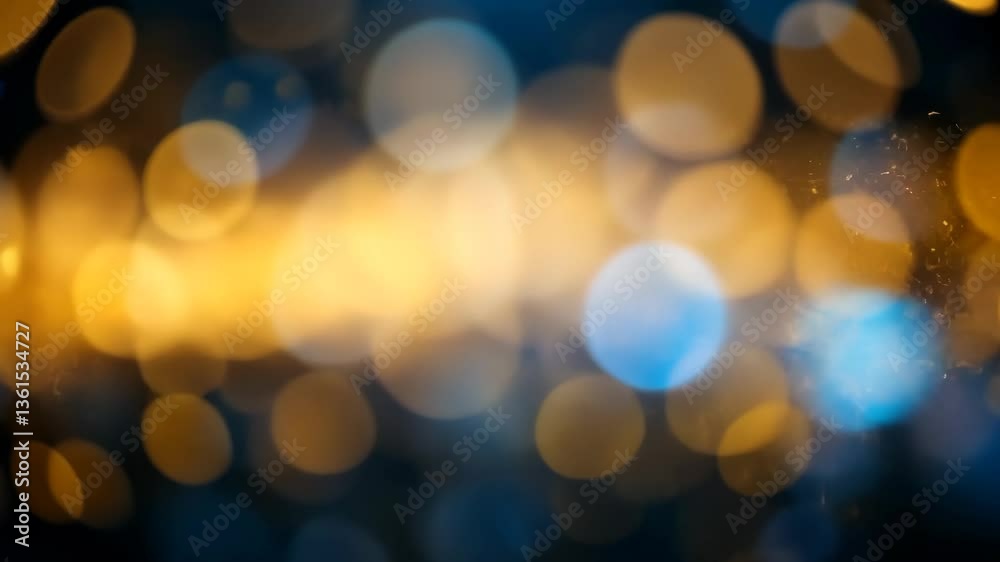 Abstract Bokeh Background With Golden And Blue Circles On Dark Creating Dreamy Atmosphere Abstract Bokeh Background With Golden And Blue Circles On Dark Creating Dreamy Atmosphere