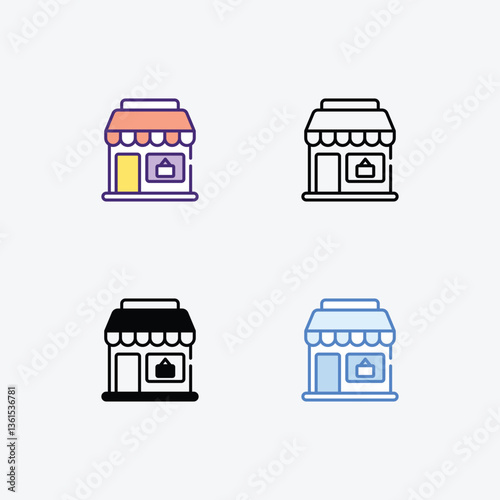 Restaurant  icons set Line and Glyph black vector icon