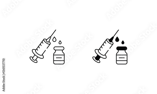 Inoculation icons set vector stock illustration
