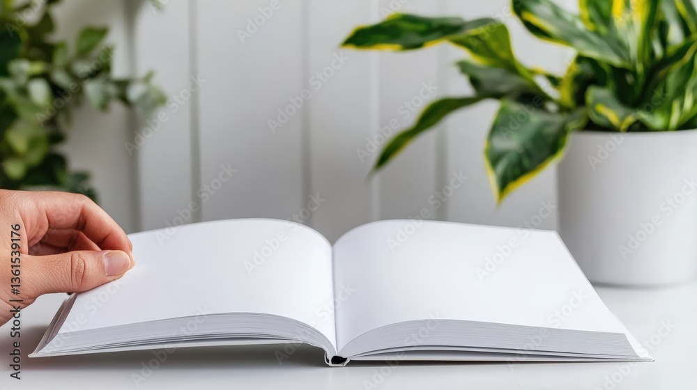 A close-up of a hand turning the pages of an anime artbook while a lo-fi beat plays softly in the background, symbolizing creativity with blank margins for text, A close-up of a hand turning the pages of an anime artbook while a lo-fi beat plays softly in the background, symbolizing creativity with blank margins for text,