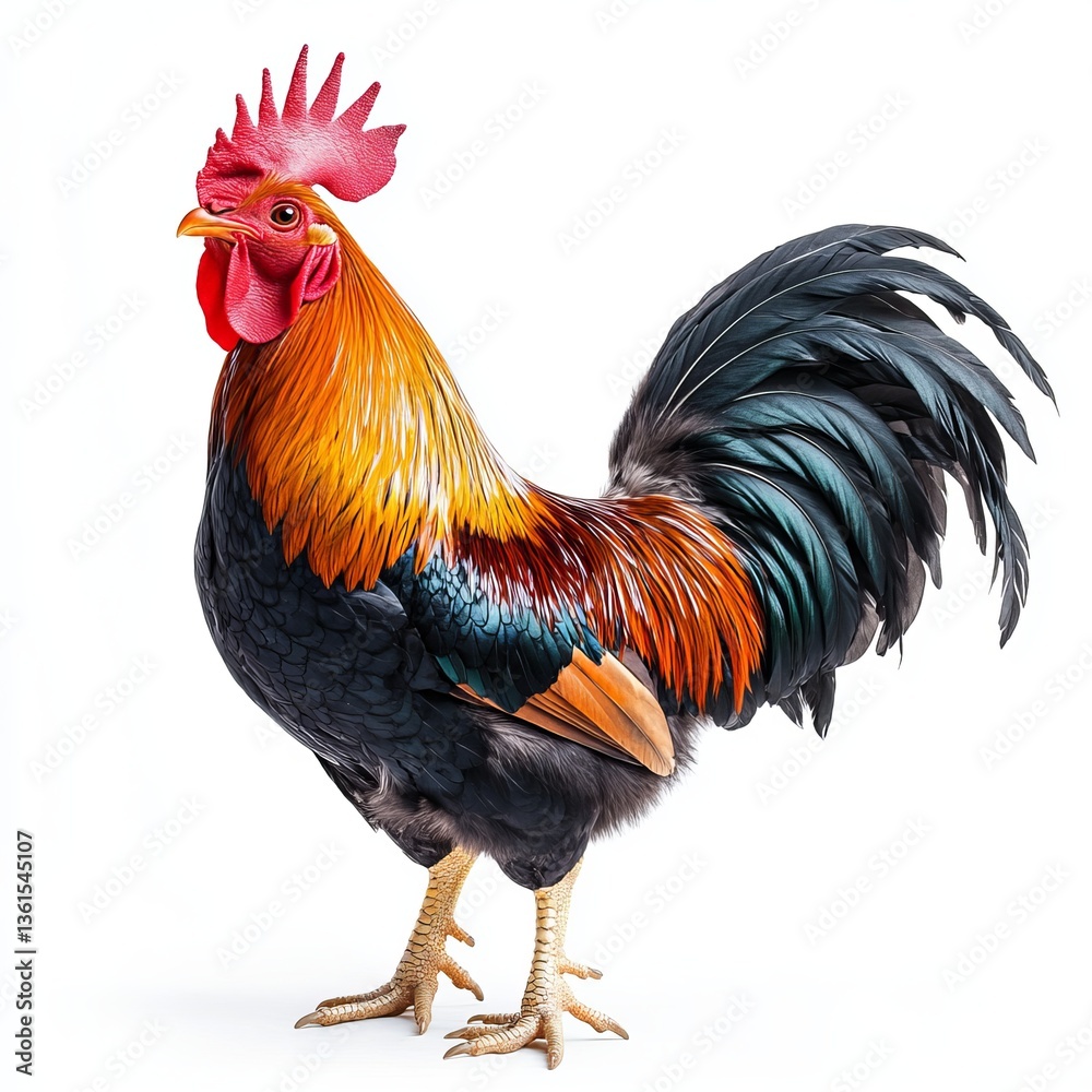 Fototapeta premium rooster isolated on white background
