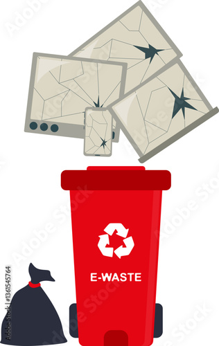 E Waste Trash Bin