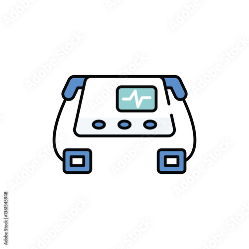 Cardica Machine vector icon stock illustration