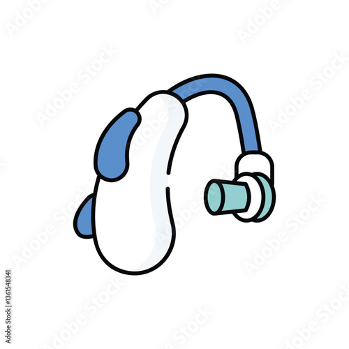 Hearing Device vector icon stock illustration