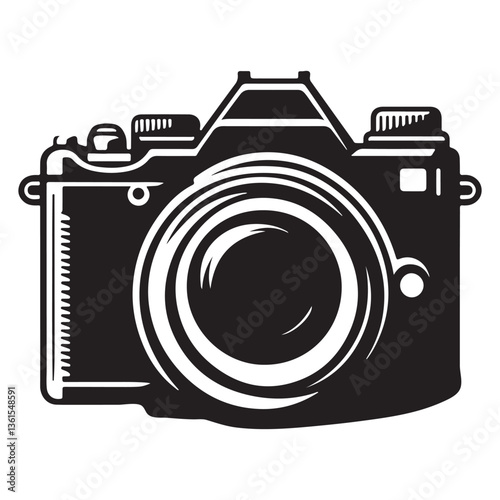  Sleek Camera Silhouette Illustration