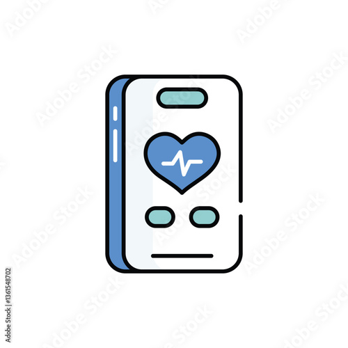 Medical App vector icon stock illustration