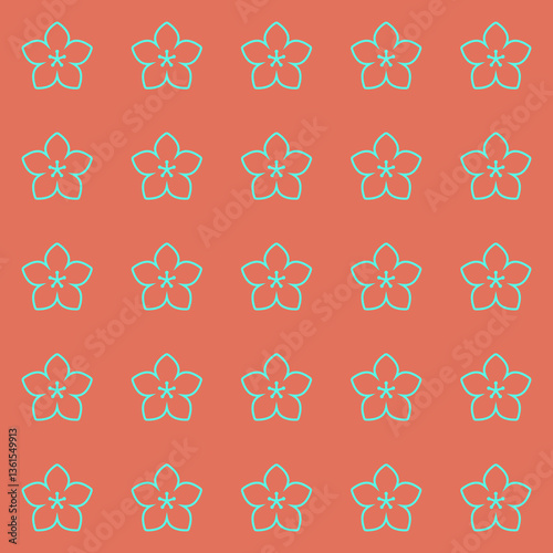 Floral Vector Pattern. Flower Ornament Pattern Background - floral graphic design element for web or print.