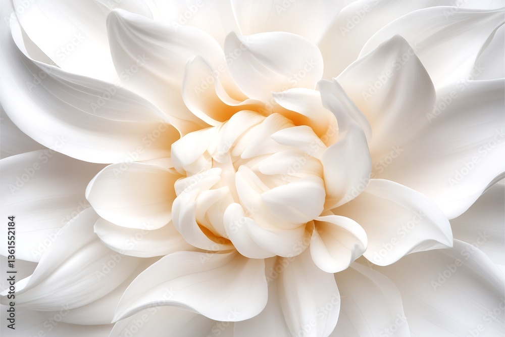 Fototapeta premium Delicate white flower displaying intricate petals and soft texture in bright natural light