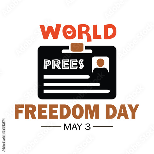 world prees freedom day may 3 t-shirt design banner vector