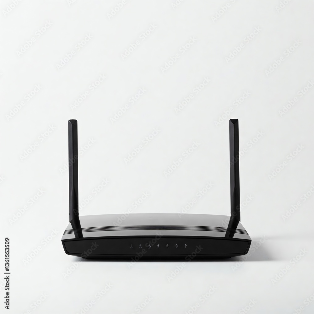 Fototapeta premium Wifi router isolated on white background. 3d render illustration.