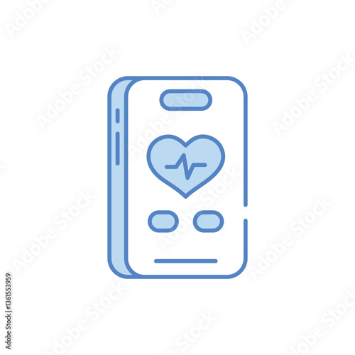 Medical App vector icon stock illustration