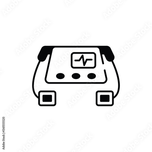Cardica Machine vector icon stock illustration