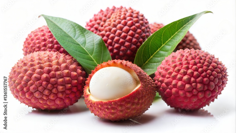 Lychee isolated on a white background Lychee isolated on a white background