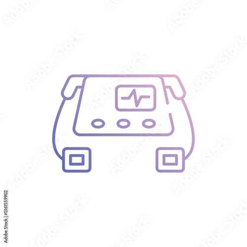 Cardica Machine vector icon stock illustration