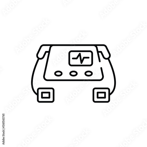 Cardica Machine vector icon stock illustration