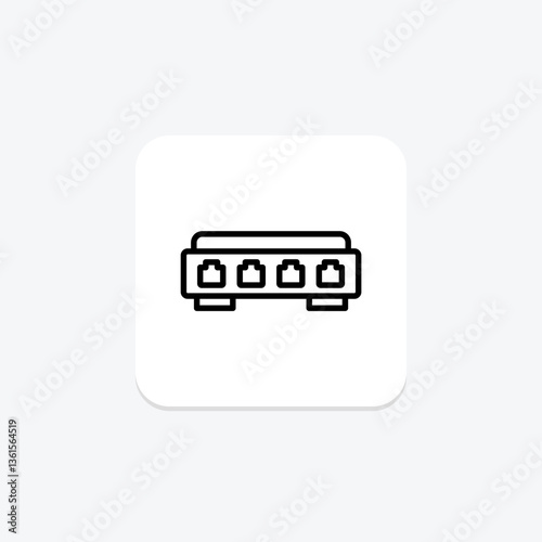 Network Switch, vector, pixel perfect, illustrator file