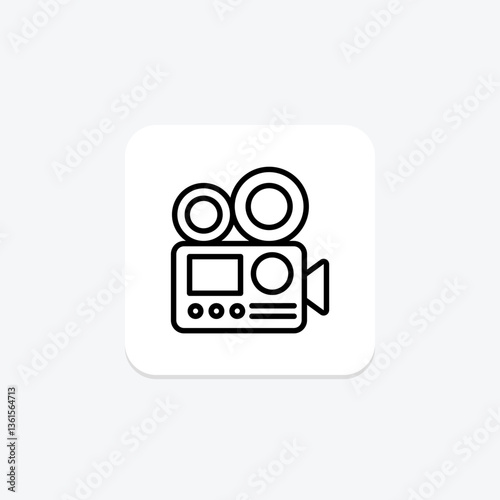 Video Camera, vector, pixel perfect, illustrator file