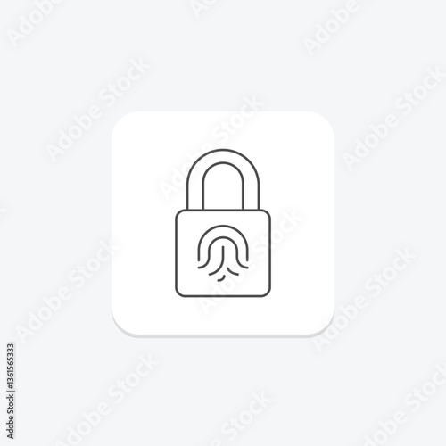 Smart Fingerprint Lock, vector, pixel perfect, illustrator file