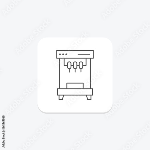 Electric Ice Cream Maker, vector, pixel perfect, illustrator file