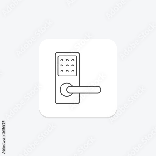 Smart Keyless Door Lock, vector, pixel perfect, illustrator file