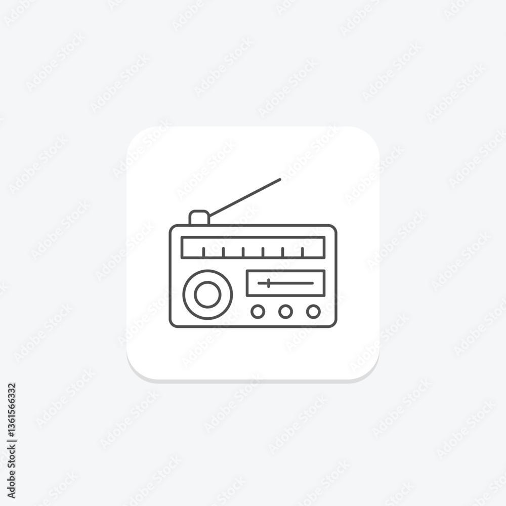 Radio, vector, pixel perfect, illustrator file Radio, vector, pixel perfect, illustrator file
