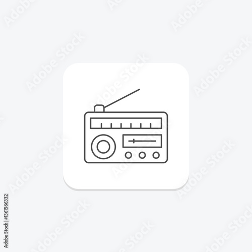 Radio, vector, pixel perfect, illustrator file