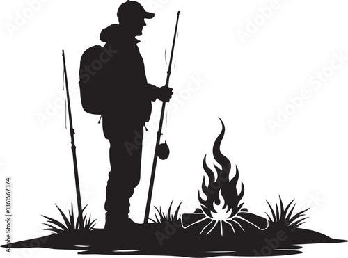 Fisherman & Outdoor Adventure Vector