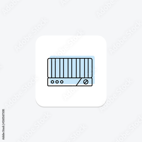 Electric Griddle, vector, pixel perfect, illustrator file
