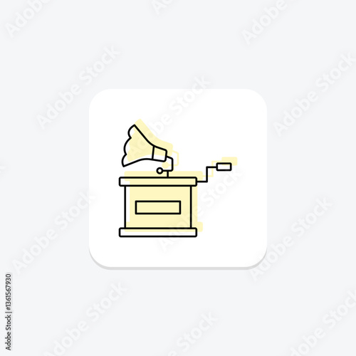 Gramophone, vector, pixel perfect, illustrator file