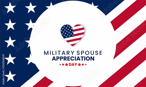 
Military Spouse Appreciation Day, vector illustration, military spouse appreciation month