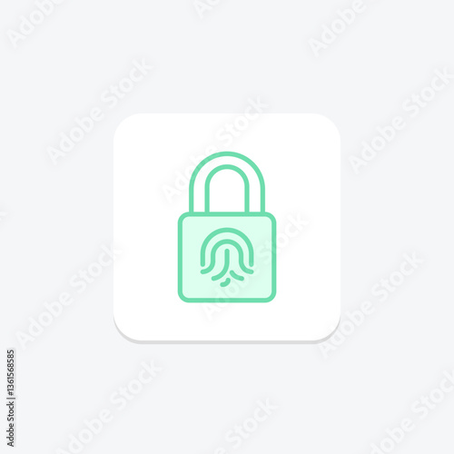 Smart Fingerprint Lock, vector, pixel perfect, illustrator file