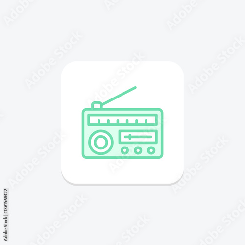 Radio, vector, pixel perfect, illustrator file