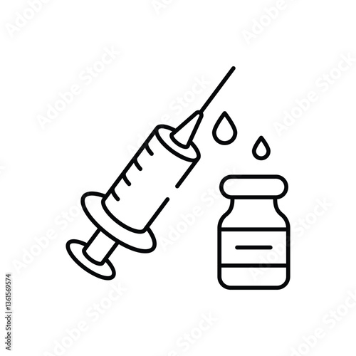 Inoculation vector icon stock illustration