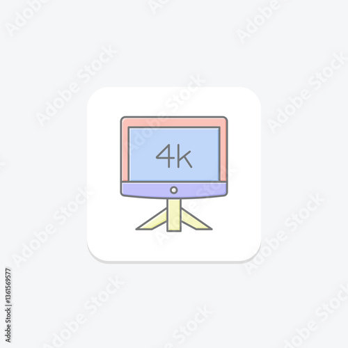 4k Monitor, vector, pixel perfect, illustrator file