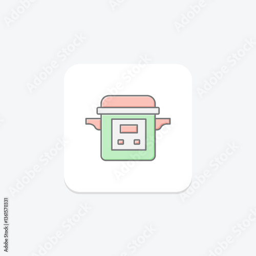 Electric Pressure Cooker, vector, pixel perfect, illustrator file