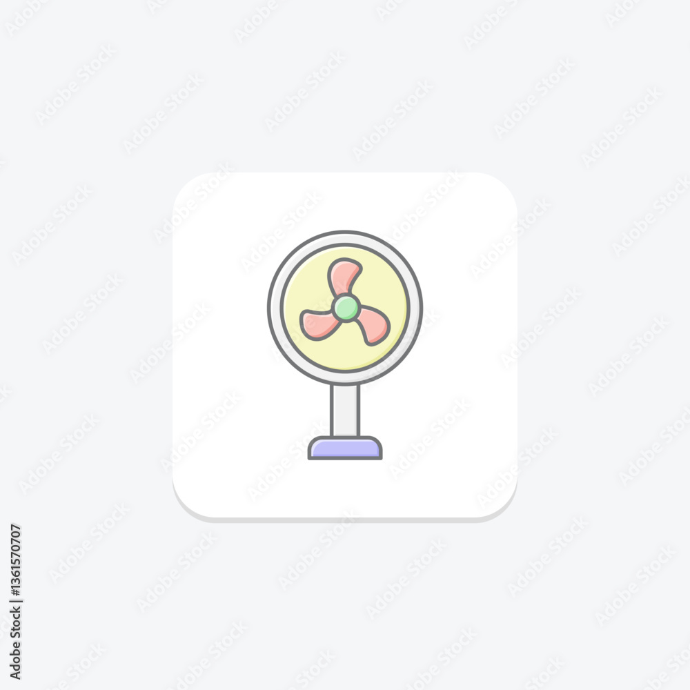 Pedestal Fan, vector, pixel perfect, illustrator file