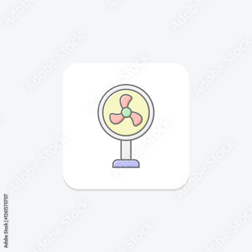 Pedestal Fan, vector, pixel perfect, illustrator file