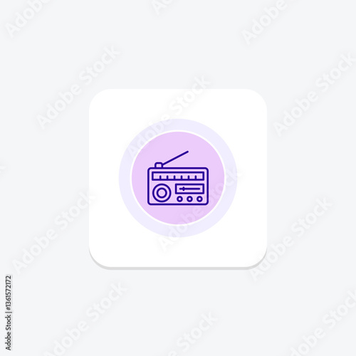 Radio, vector, pixel perfect, illustrator file