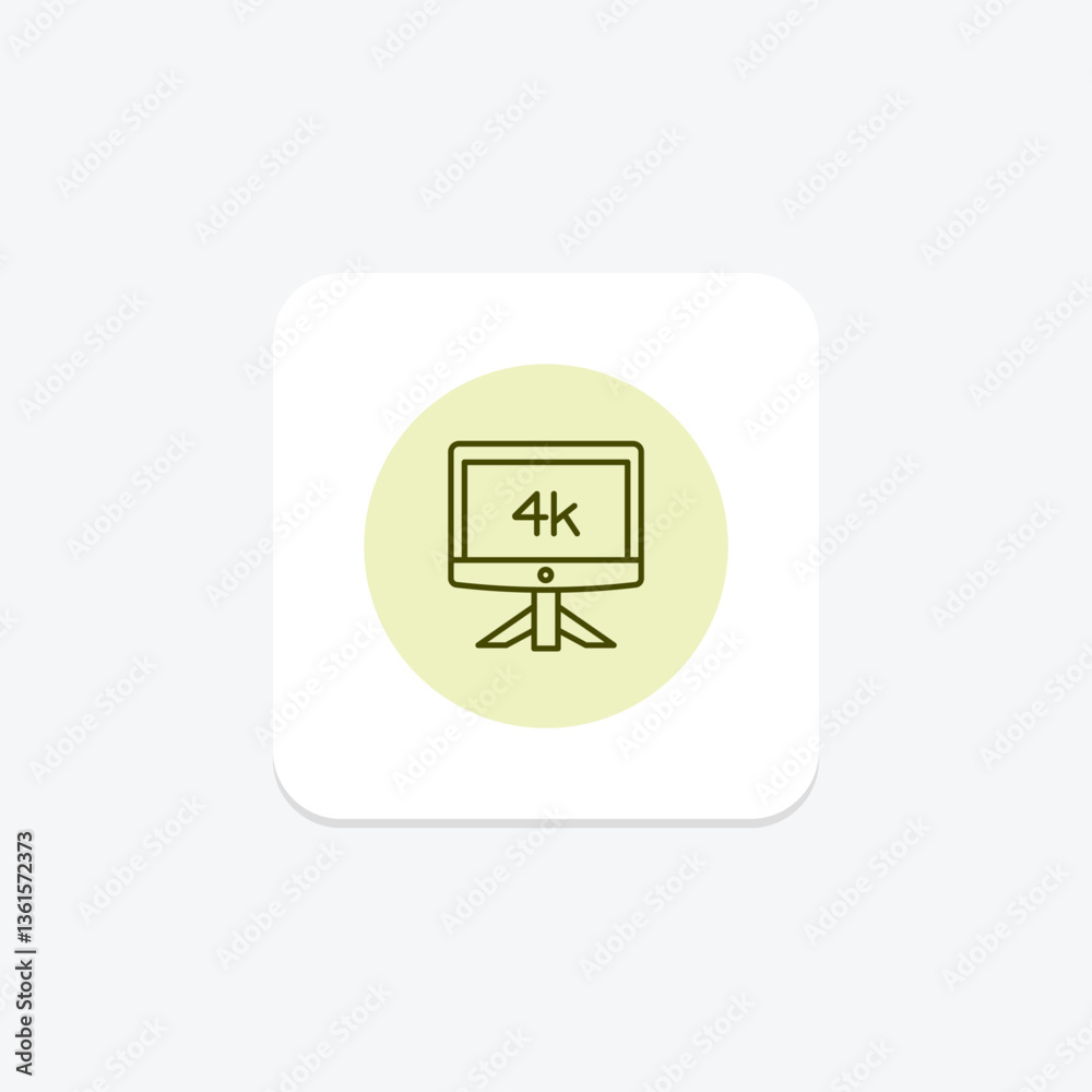 4k Monitor, vector, pixel perfect, illustrator file 4k Monitor, vector, pixel perfect, illustrator file