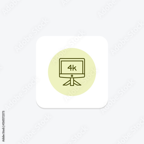 4k Monitor, vector, pixel perfect, illustrator file