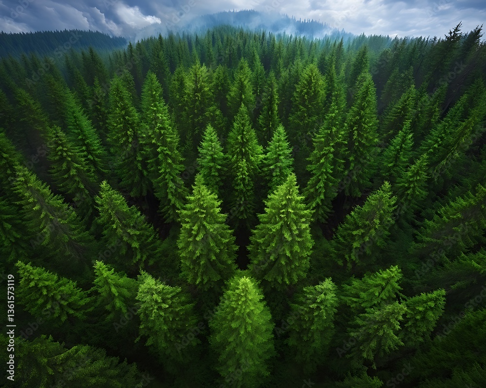 Fototapeta premium Forest Canopy Aerial View