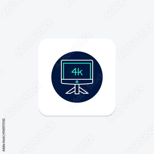 4k Monitor, vector, pixel perfect, illustrator file