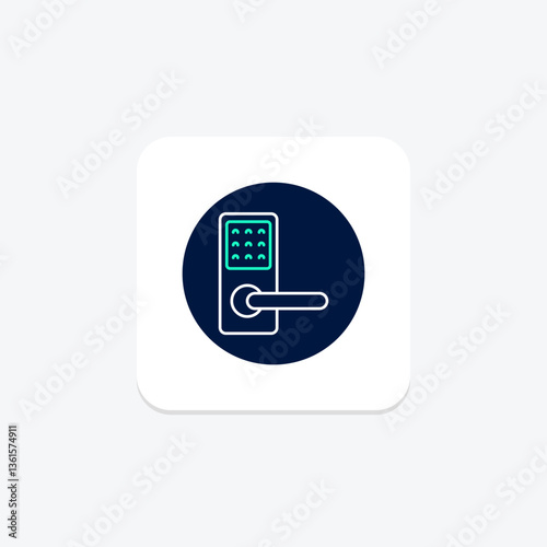 Smart Keyless Door Lock, vector, pixel perfect, illustrator file