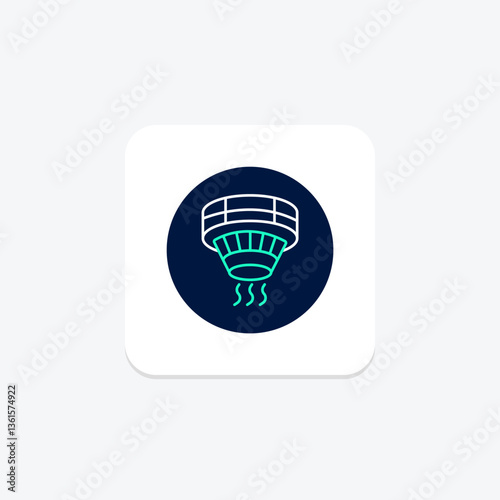 Smart Heat & Smoke Detector, vector, pixel perfect, illustrator file